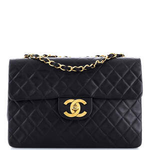 Chanel Maxi Vintage Classic Single Flap Bag Quilted Lambskin